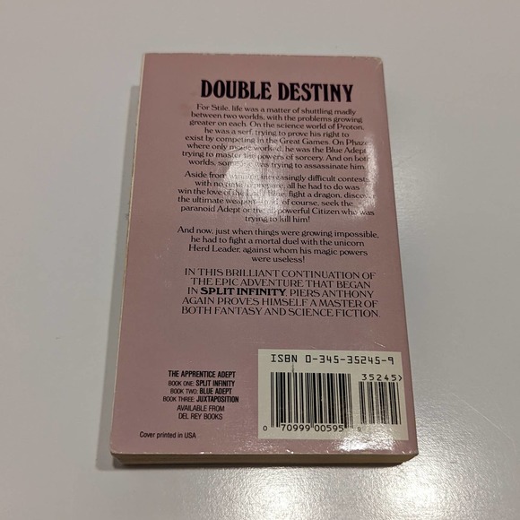 Blue Adept (1987, Paperback) The Apprentice Adept Book 2 - Piers Anthony - Picture 2 of 7